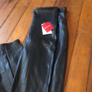 Spanx faux leather leggings NWT